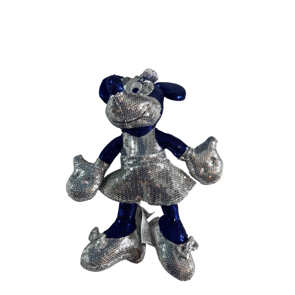 Disneyland 60th Anniversary Minnie Mouse Sequin Plush Diamond Celebration